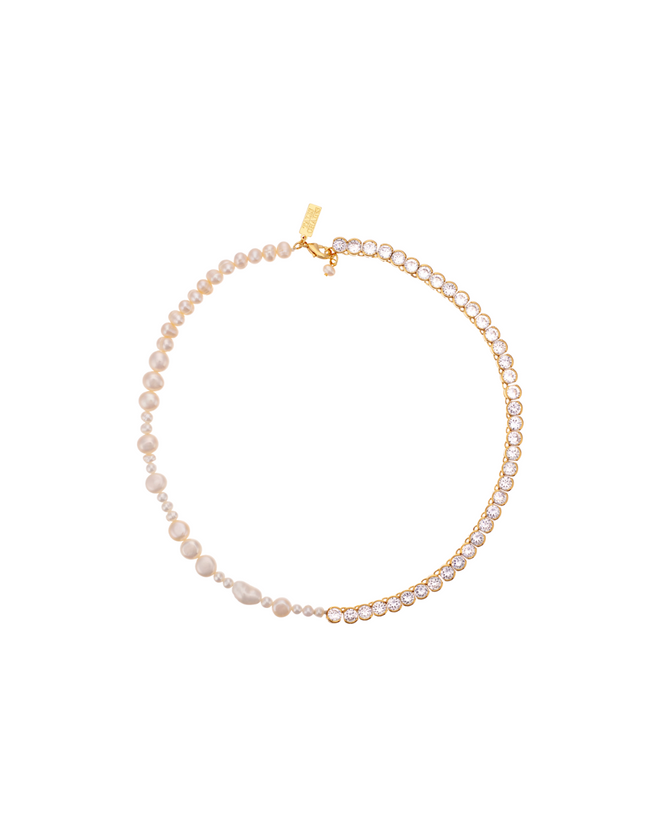 Pearl Necklace DUO - Cubic Zirconia