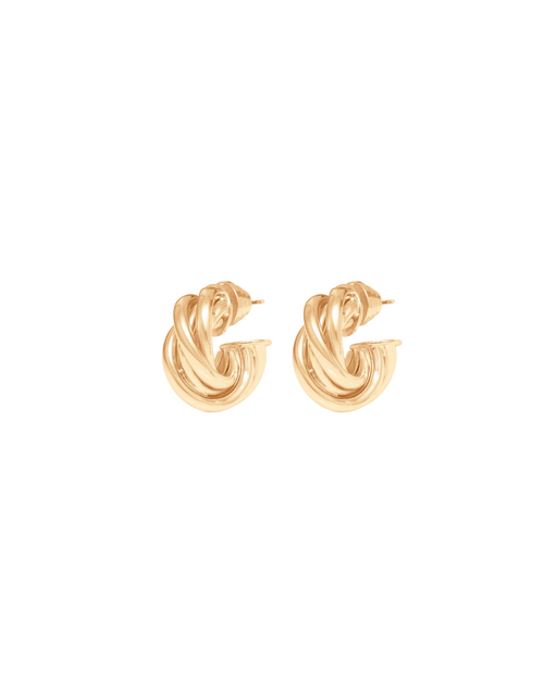 Chunky Twist Hoops - Gold
