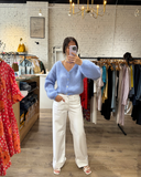 Cornelia Cropped Cardigan Light Blue