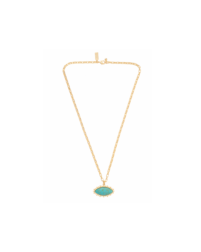 Turquoise Eye Pendant Necklace