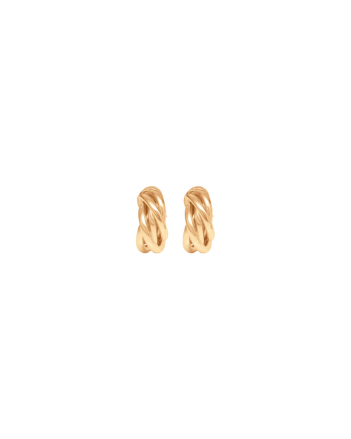 Chunky Twist Hoops - Gold