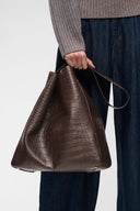 Avika Croco Bag Chocolate Brown