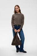 Avika Croco Bag Chocolate Brown