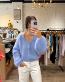 Cornelia Cropped Cardigan Light Blue