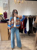 Stripes Galore Bomber Cardigan
