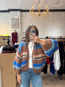 Stripes Galore Bomber Cardigan