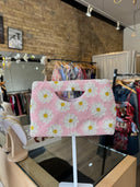 Pink Daisy Handle Clutch