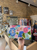 Pastel Floral Envelope Clutch with Chain