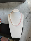 Rose Quartz and AAA Pearl 50/50 Necklace