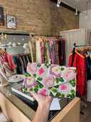 Pink Bloom Envelope Clutch with Chain