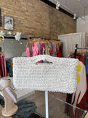 Knit Clutch White