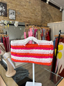 Knit Clutch Multi Stripe