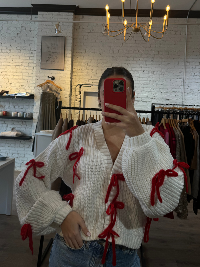Good Karma - Sweet Bow Knit Cardi