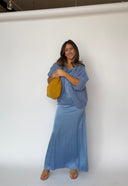 Alpaca Bomber Cardigan Powder Blue,  Short Sleeves