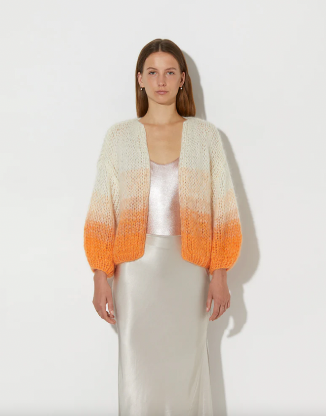 Mohair Bomber Cardigan Ombre