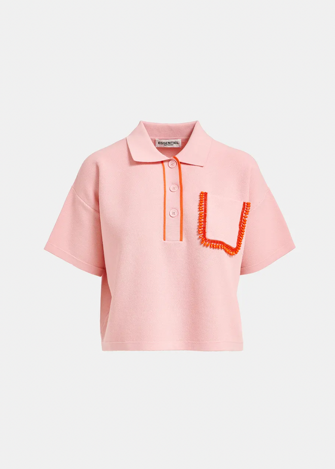 Flame Polo with Embroidery