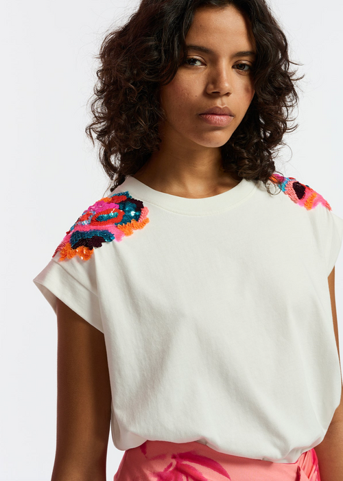 Fequins Embroidered Tshirt