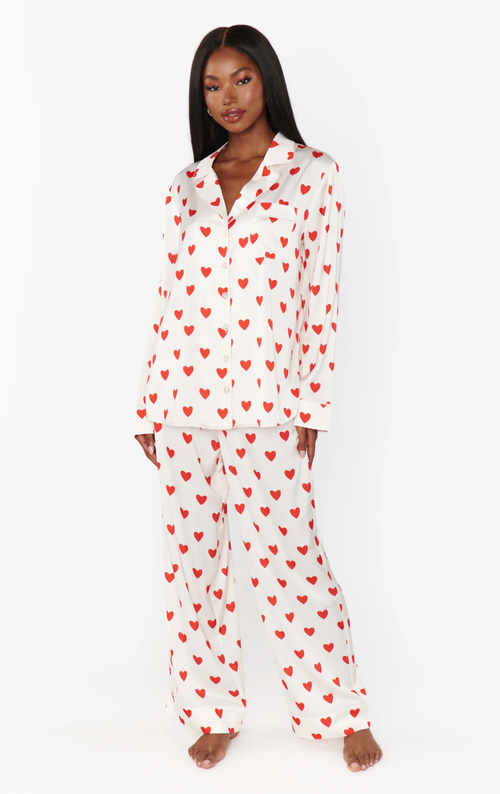 Classic PJ Set Silky - Queen of Hearts