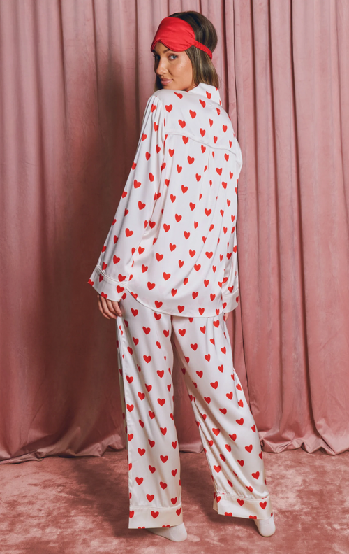 Classic PJ Set Silky - Queen of Hearts