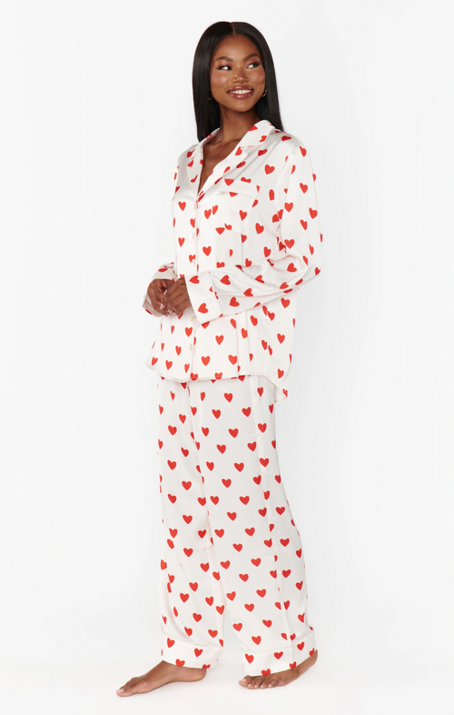 Classic PJ Set Silky - Queen of Hearts