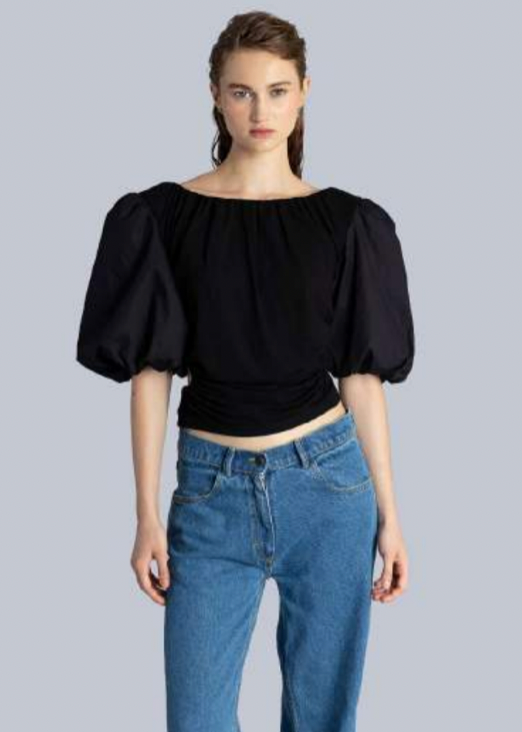 Cut-Out Drop Shoulder Blouse