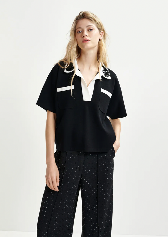 Hoiseau Embroidered Polo