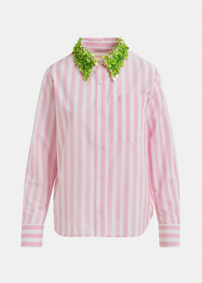 Hashbrown Sequin Collar Shirt