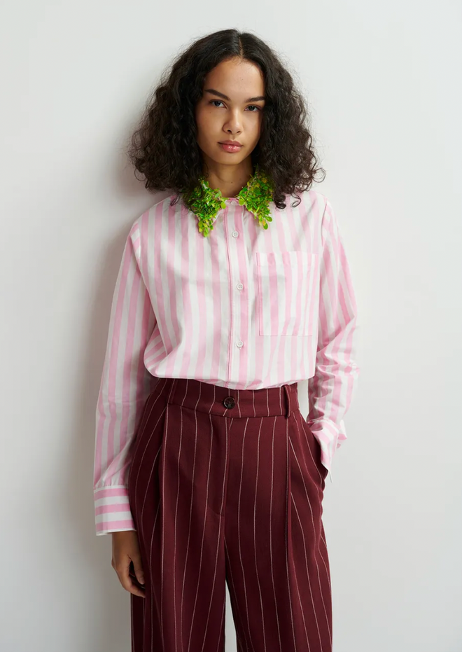 Hashbrown Sequin Collar Shirt