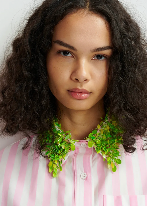 Hashbrown Sequin Collar Shirt