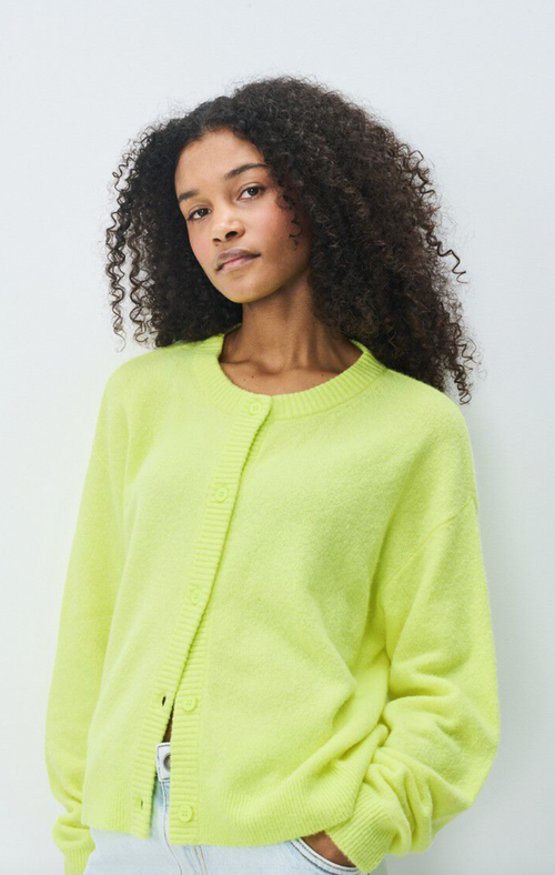 Damsville Cardigan Neon Yellow