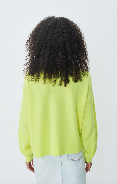 Damsville Cardigan Neon Yellow
