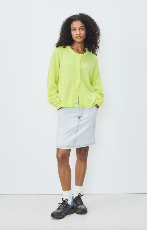 Damsville Cardigan Neon Yellow