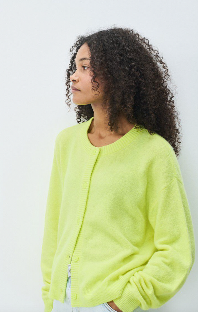 Damsville Cardigan Neon Yellow
