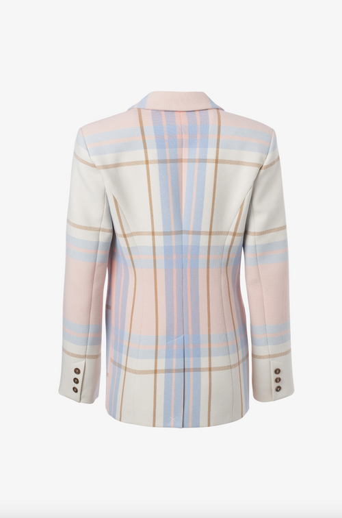Single Button Trompet Sleeve Blazer