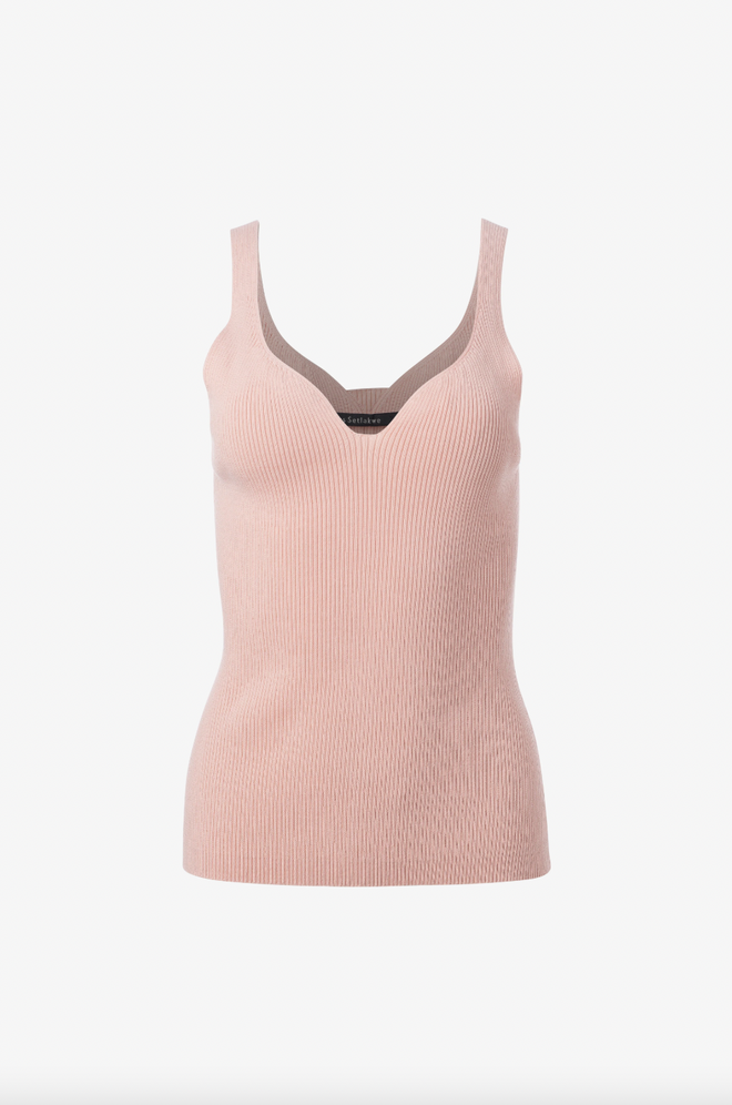 Sweetheart Neckline Sleeveless Top