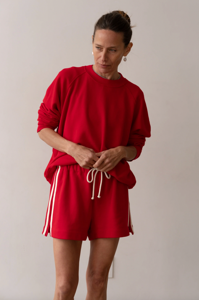 The Eco-Terry Stripe Short