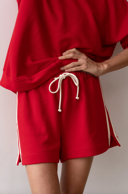 The Eco-Terry Stripe Short