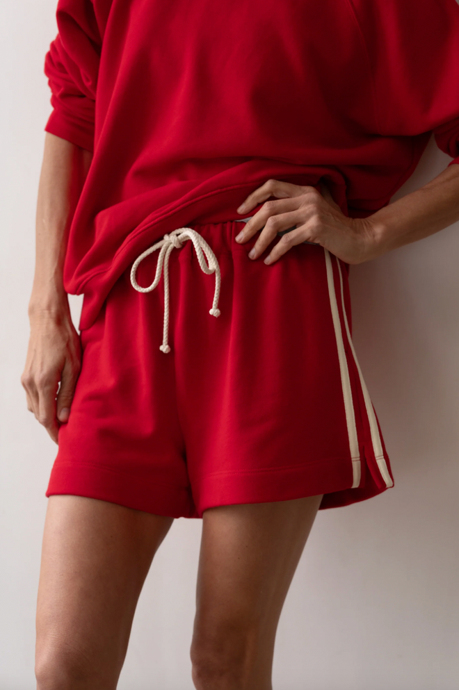 The Eco-Terry Stripe Short