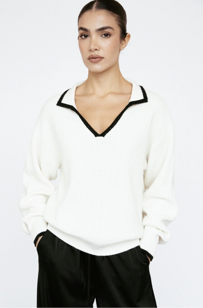 Cashmere Trim Polo