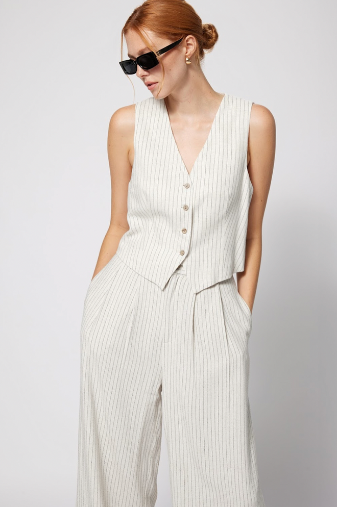 Linen Blend Vest