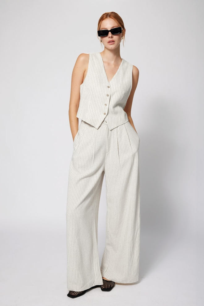 Linen Blend Vest