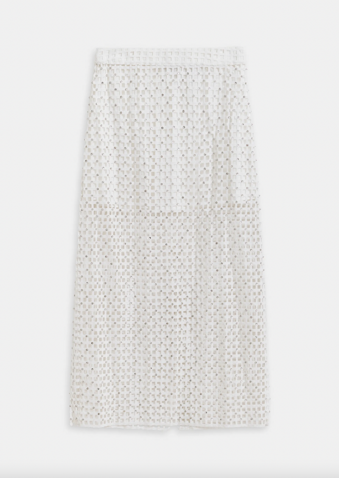 Handkerchief Sequin Mesh Skirt