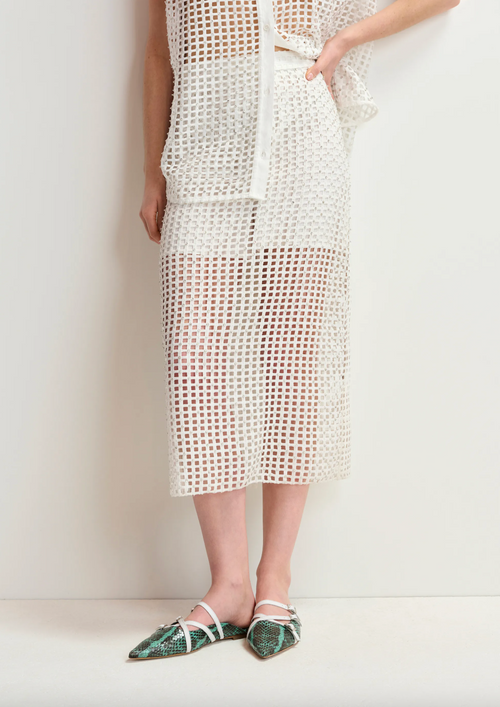 Handkerchief Sequin Mesh Skirt
