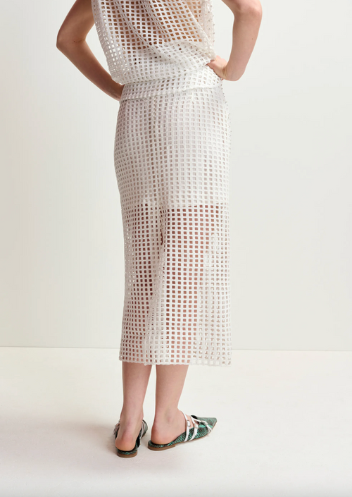 Handkerchief Sequin Mesh Skirt