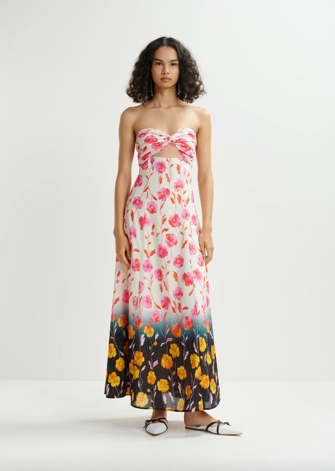 Heorgia Strapless Midi Dress