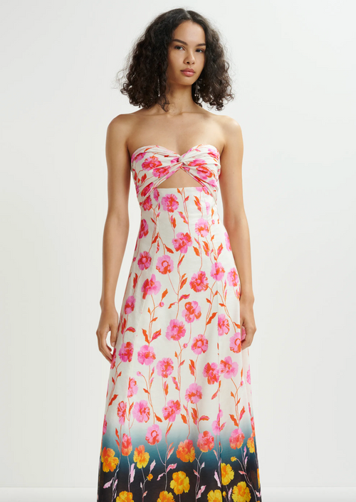 Heorgia Strapless Midi Dress