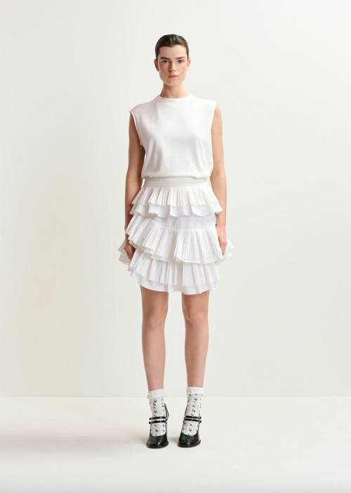 Hupaul Ruffle Miniskirt