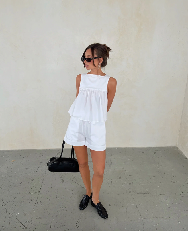 Square Neck Flare Top