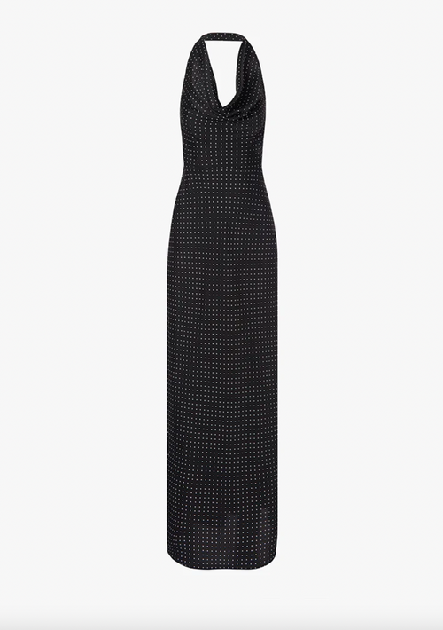 Cowl Halter Maxi Dress