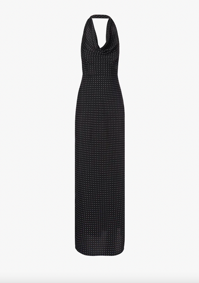 Cowl Halter Maxi Dress